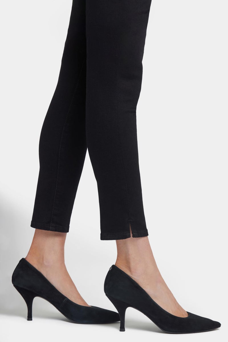 NYDJ Women's Petite Petite Size Pull On Skinny Ankle Jean Pants, Black, 14P - Image 2
